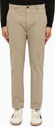 Sand cotton chino trousers