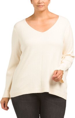 Plus Yummy V-neck Sweater for Women