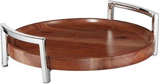 Roselli Napa Bar Wood & Stainless Steel Serving Tray