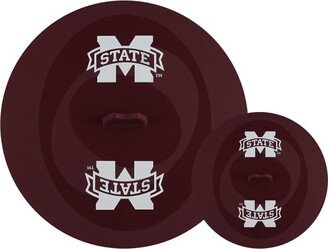 MasterPieces FanPans Team Logo Silicone Lid Set, 2 Pack - NCAA Mississippi State