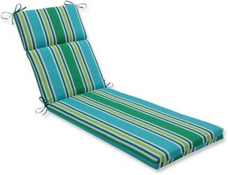 Pillow Perfect Aruba Stripe Turquoise\Green Chaise Lounge Cushion