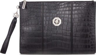 Men's Crocodile Leather Portfolio Case-AA