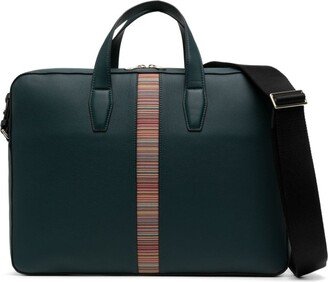 Signature Stripe leather briefcase