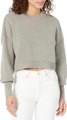 Easy Street Crop Pullover (Heather Grey) Women's Clothing