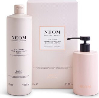 Neom Real Luxury Hand Wash Ceramic Dispenser & Refill