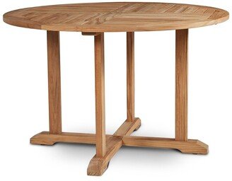 Curated Maison Abel 47.25 Inch Dia Round Teak Outdoor Dining Table