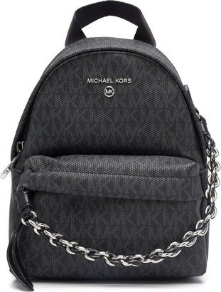 Chain-Embellished Monogram Backpack