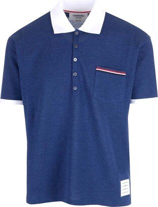 Logo Patch Stripe-Detailed Polo Shirt