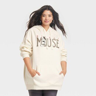 Women's Mickey Mouse Graphic Hoodie - Cream