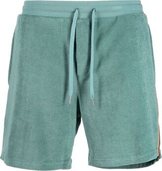 Towelling-Finish Drawstring Shorts