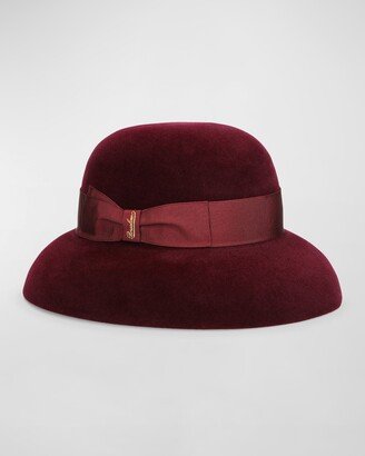 Audrey Velour Rabbit Felt Bucket Hat