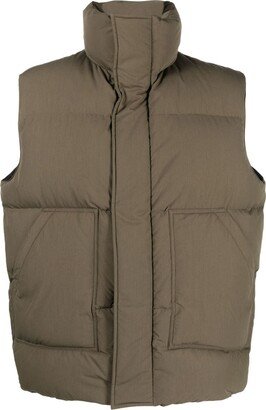 There Was One Zip-Up Logo-Print Puffer Vest