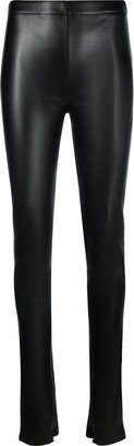 Faux-Leather Skinny Trousers-AE