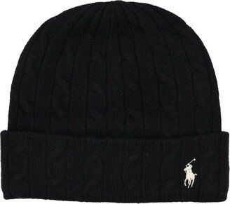 Logo Motif Cable Beanie-AA