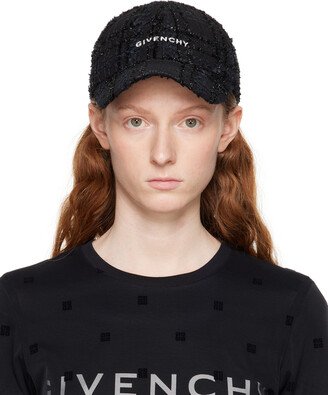 Black Embroidered Cap