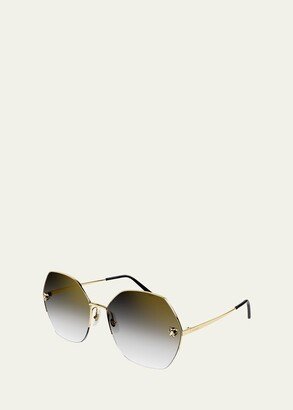 Panther Round Metal Sunglasses