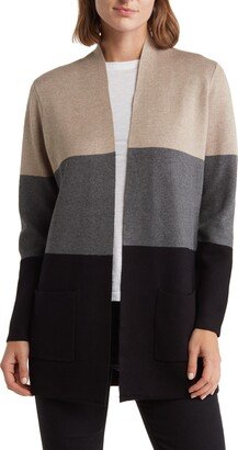 Colorblock Long Sleeve Cardigan