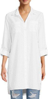 Saks Fifth Avenue Made in Italy Saks Fifth Avenue Women's Linen Blend Tunic Shirt