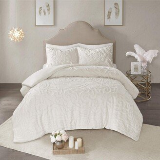 Gracie Mills Laetitia 2-pc Tufted 100% Cotton Chenille Comforter Set - Twin Xl, Ivory