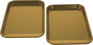 Curtis Stone Dura-Bake© Set of 2 Slide-Out Sheet Pans Refurbished Gold