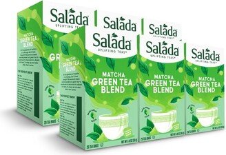 Salada Tea Salada Matcha Green Tea Blend with 20 Individually Wrapped Tea Bags Per Box (Pack of 6)