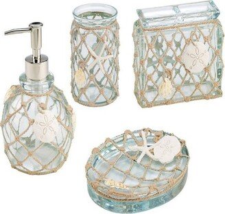 Seaglass 4 Pc Bath Accessory Set