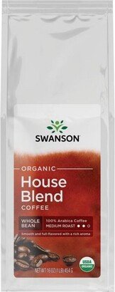 Swanson Health Products Swanson Organic House Blend Whole Bean Coffee - Medium Roast 16 oz Pkg