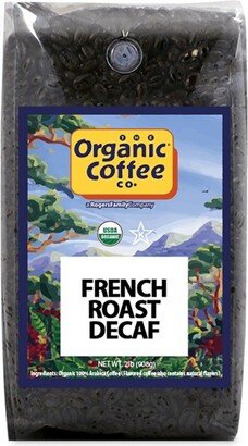 Organic Coffee Co., DECAF French Roast, 2lb (32oz) Whole Bean, Swiss Water Processed Decaffeinated Coffee