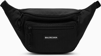 Black nylon waist bag-AA