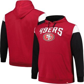 Men's Scarlet San Francisco 49ers Big and Tall Trench Battle Pullover Hoodie