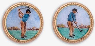 Cufflinks With Golfer Cufflinks