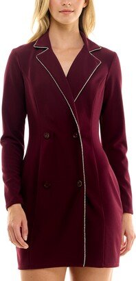 Juniors' Embellished Blazer-Style Dress