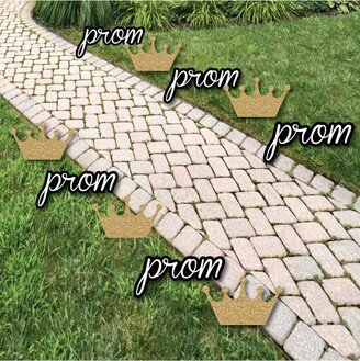 Big Dot Of Happiness Prom - Crown Lawn Decor - Outdoor Prom Night Party Yard Decor - 10 Piece