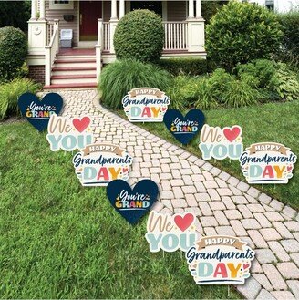 Big Dot Of Happiness Happy Grandparents Day - Lawn Decor - Outdoor Party Yard Decor - 10 Pc