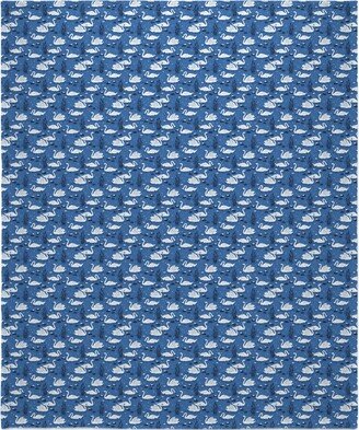 Fleece Photo Blankets: Summer Swans Blanket, Fleece, 50X60, Blue