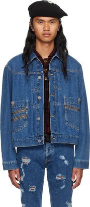 Blue Spray Orb Denim Jacket