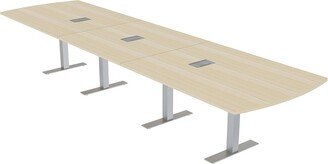 Skutchi Designs, Inc. 14 Person Arc Rectangle Modular Conference Table w/Electric T-Bases