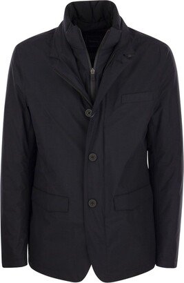 High-Neck Buttoned Padded Jacket