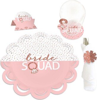 Big Dot Of Happiness Bride Squad Bridal Shower Party Paper Charger Chargerific Kit Setting for 8