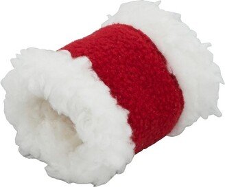 Saro Lifestyle Cheerful Holiday Santa Claus Napkin Ring (Set of 4), Red