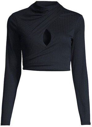 Odelia Long-Sleeve Crop Top