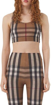 Immy Check Jersey Crop Top