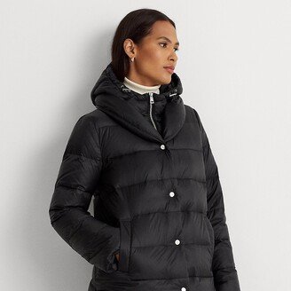 Ralph Lauren Oversize-Collar Quilted Down Coat-AA