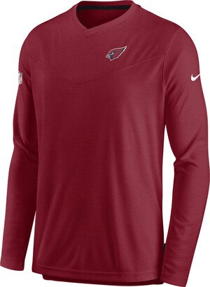 Men's Dri-FIT Lockup Coach UV (NFL Arizona Cardinals) Long-Sleeve Top in Red