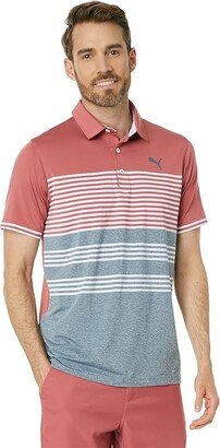 Mattr Track Polo (Heartfelt/Evening Sky Heather) Men's Clothing