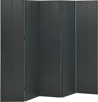 5-Panel Room Divider Anthracite 78.7