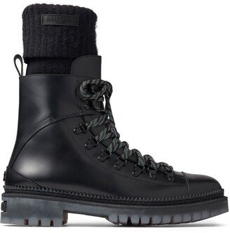 Devin leather combat boots