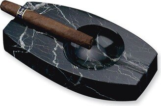 Curata Handcrafted Black Solid Marble Ashtray