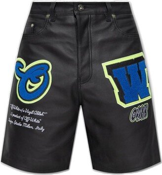 Logo Embroidered Button Detailed Shorts