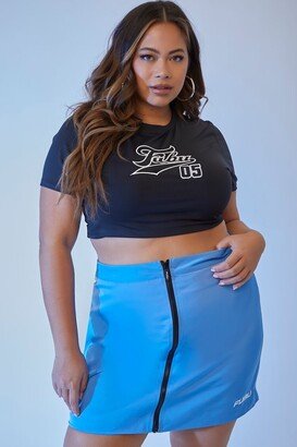 Plus Size Zip-Up FUBU Mini Skirt